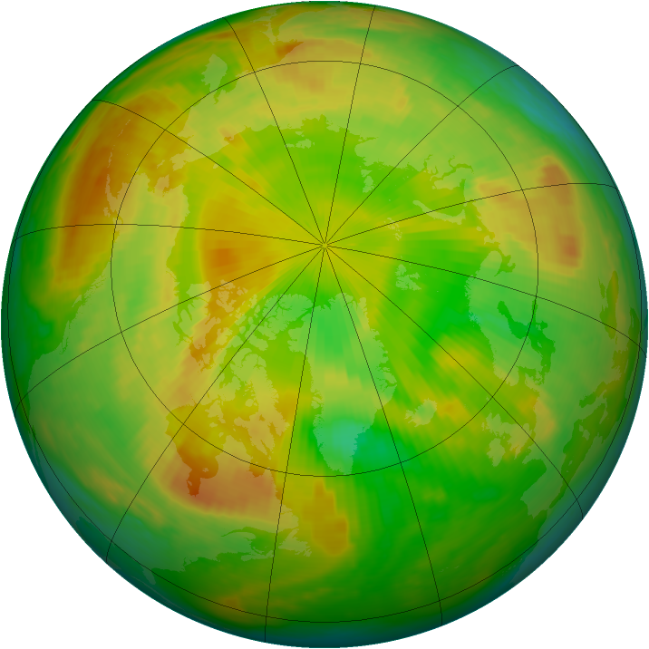 Arctic ozone map for 18 May 2000